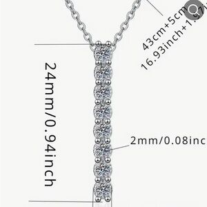 Sterling Moissanite necklace. NEW w/o tags